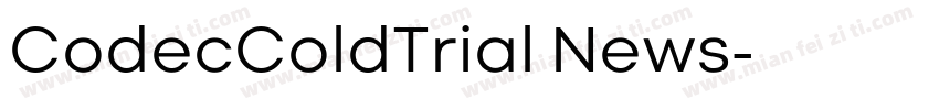 CodecColdTrial News字体转换